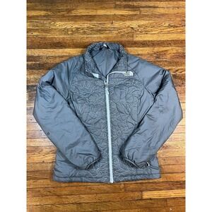 The North Face Gray Full Zip Puffer  Lightweight Jacket‎ Packable Women's Medium